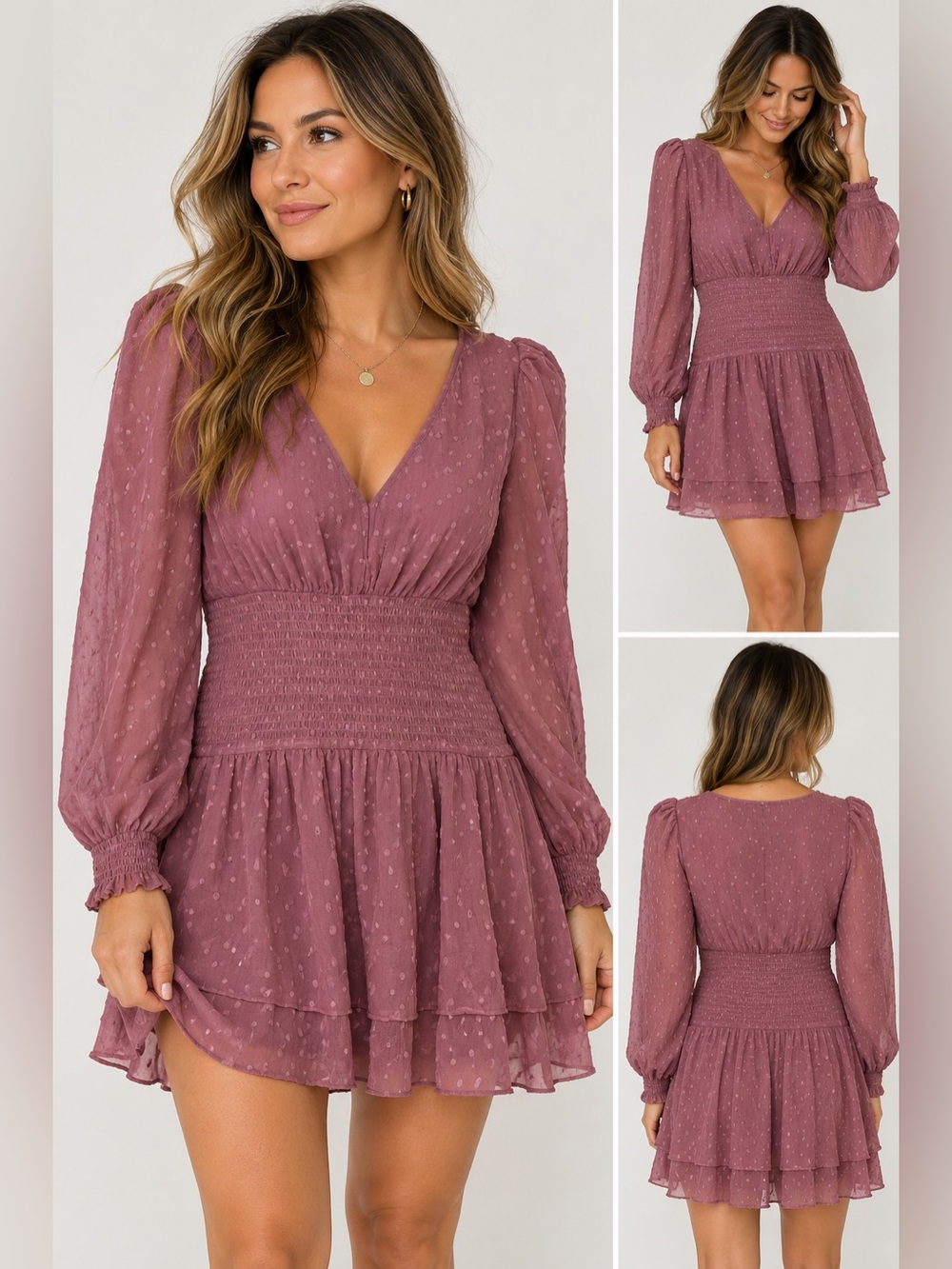 52. | Rebellion Again | Violet | Mini Dress with Smocked Waist